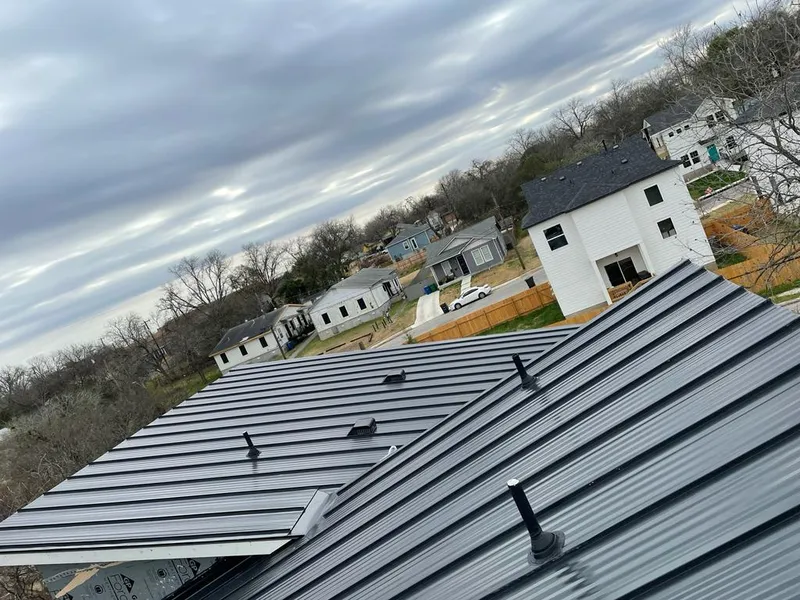 Standing seam metal roof panels with vents for Skylight Repair in Oakmont